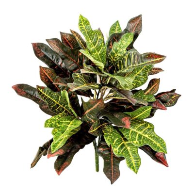 Croton Bush x 48 50cm Kunstplant Brandvertragend Flame Retardant Flora