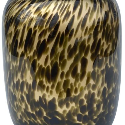 Vaas glas Artic S old gold cheetah Ø21 x H29 cm