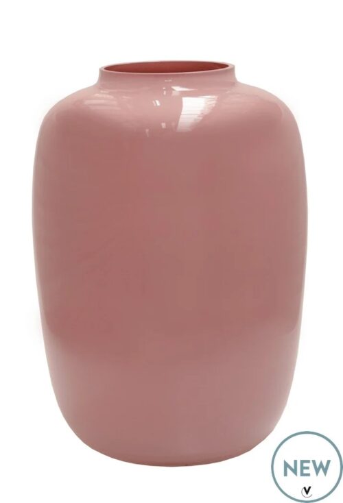 Vaas glas Artic S pastel pink Ø21 x H29 cm