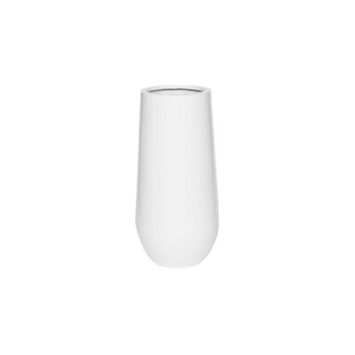 Nax M, Glossy White Fiberstone Plantenbak 70 cm