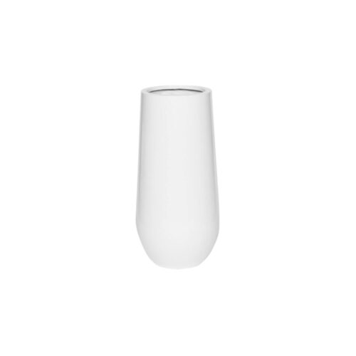 Nax M, Glossy White Fiberstone Plantenbak 70 cm