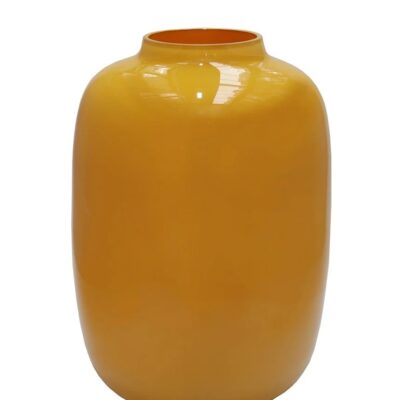 Vaas Glas Artic S Bright Yellow 21xH29cm. Optiflower
