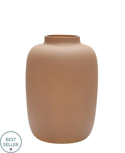 Vaas Glas Artic XS Matte Sand 17xH24cm. Optiflower