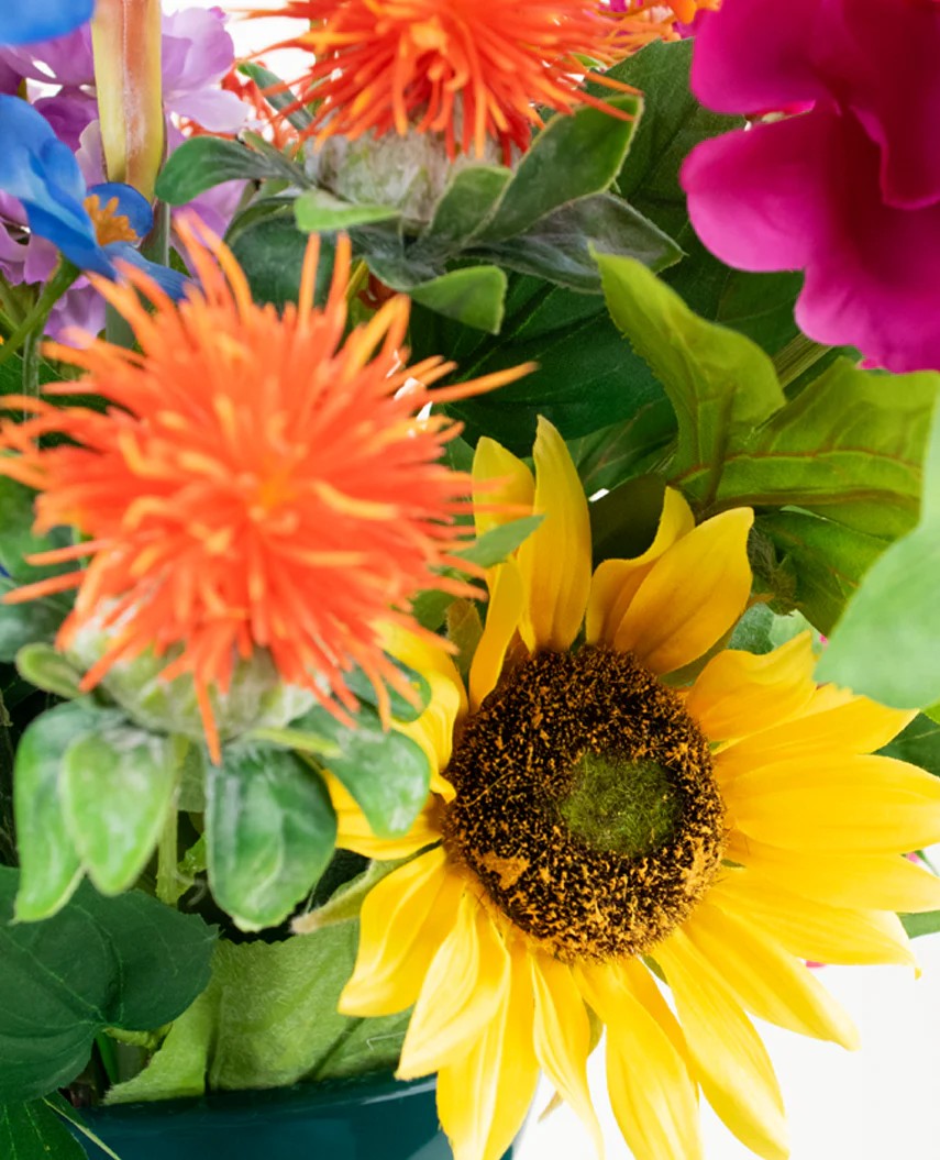 Colourful Spirit zijden boeket 83 cm. Optiflower XL - Afbeelding 4