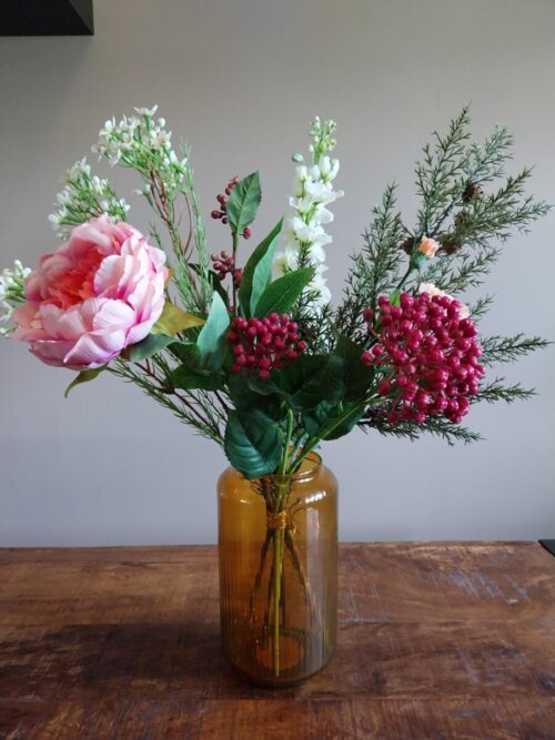Pretty Petite zijden boeket 52 cm. Optiflower