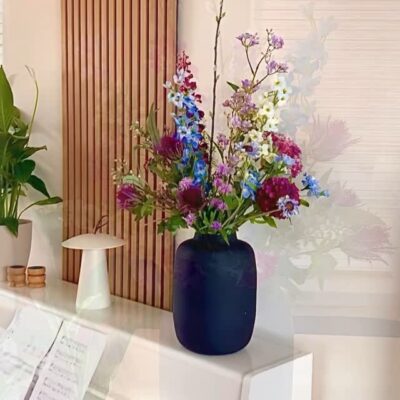 Purple Rain zijden boeket 97 cm. Optiflower