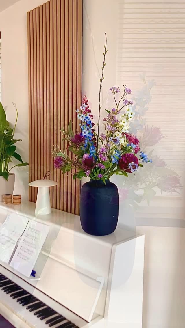Purple Rain zijden boeket 97 cm. Optiflower